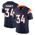D.Broncos #34 JL Skinner Player Navy Limited Vapor F.U.S.E. Home Game ROCER Stitched Jerseys