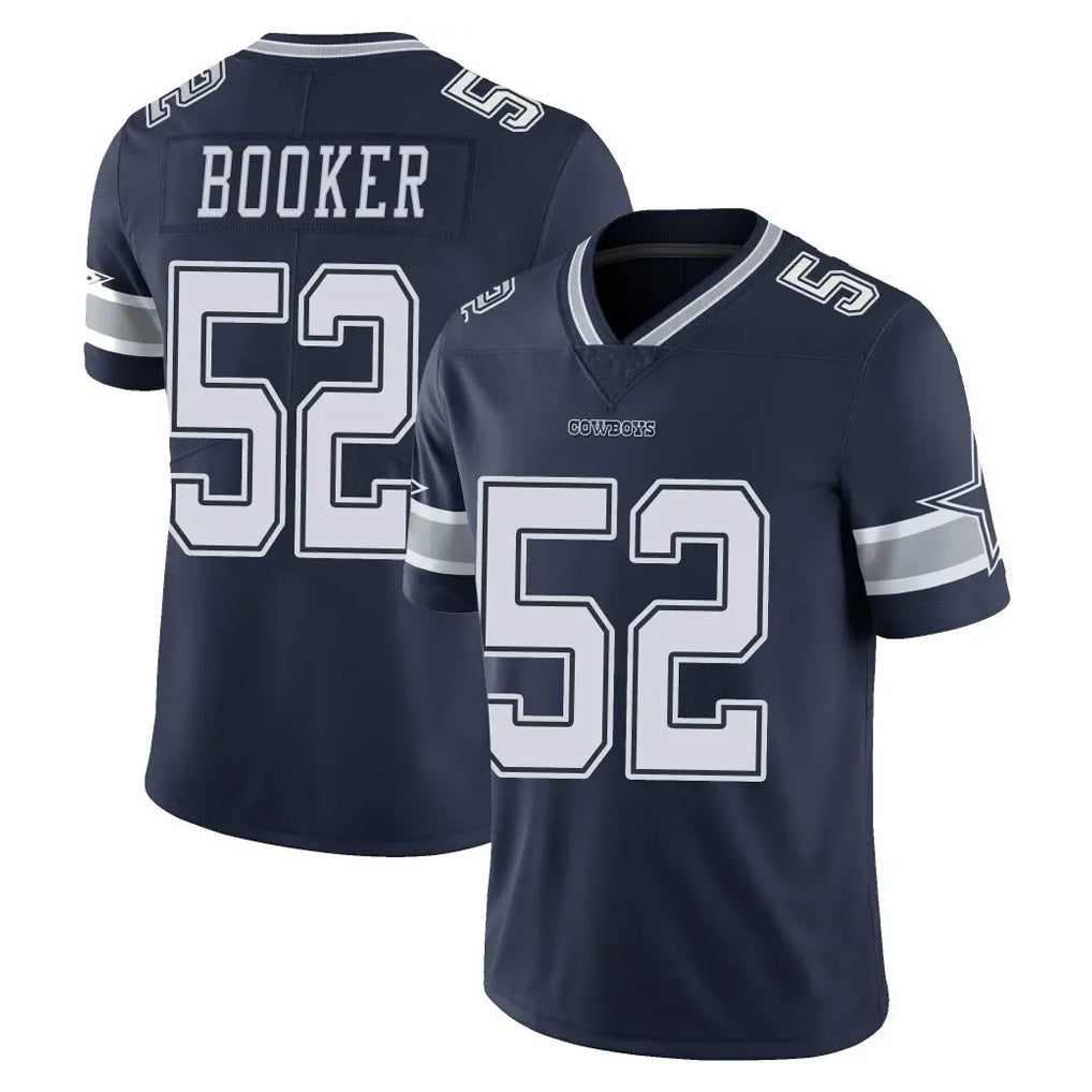 D.Cowboys #52 Tyler Booker Player Navy Vapor Untouchable Limited Home Game ROCER Stitched Jerseys