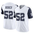 D.Cowboys #52 Tyler Booker Player White-Navy Limited Vapor F.U.S.E. Home Game ROCER Stitched Jerseys