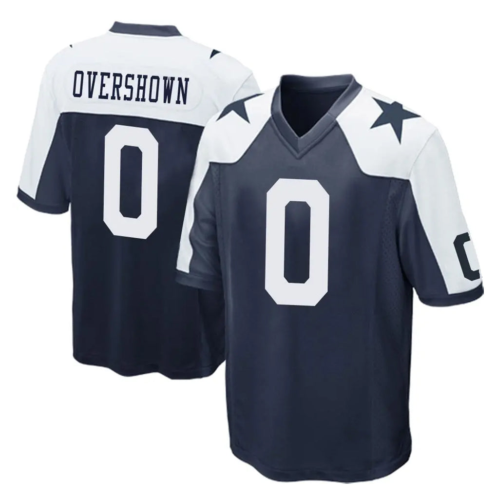 D.Cowboys #0 DeMarvion Overshown Player Navy-White Alternate Home Game ROCER Stitched Jerseys