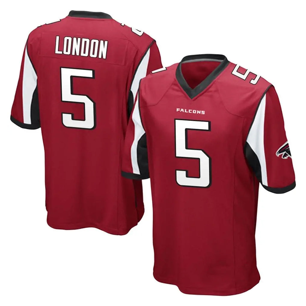 A.Falcons #5 Drake London Player Red Color Vapor Home Game ROCER Stitched Jerseys