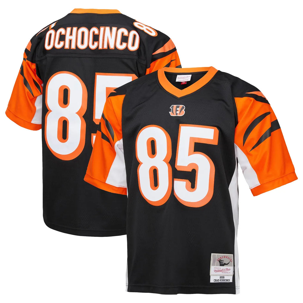 C.Bengals #85 Chad Johnson Player Black Mitchell & Ness Replica ROCER Stitched Jerseys