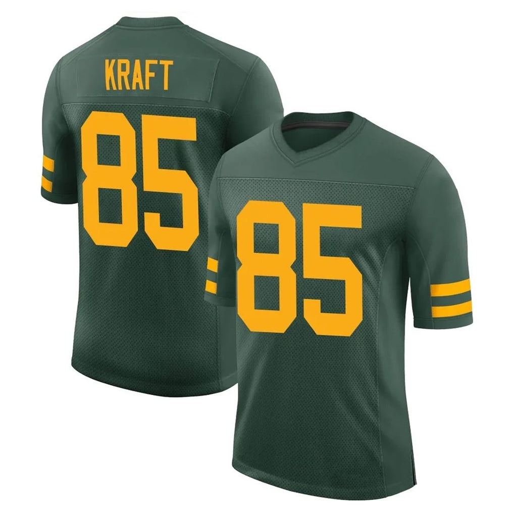 GB.Packers #85 Tucker Kraft Player Green Alternate Vapor Home Game ROCER Stitched Jerseys
