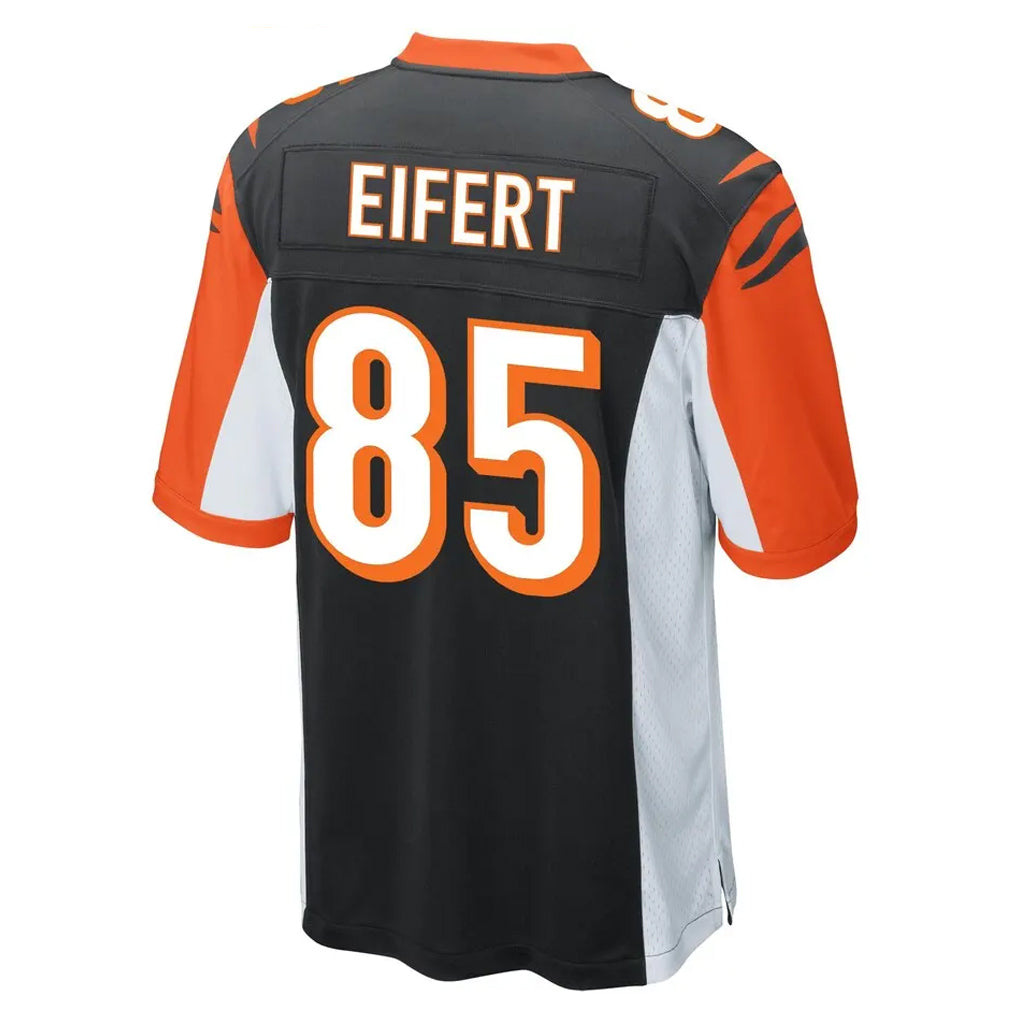 C.Bengals #85 Chad Johnson Player Black Alternate Home Game ROCER Stitched Jerseys
