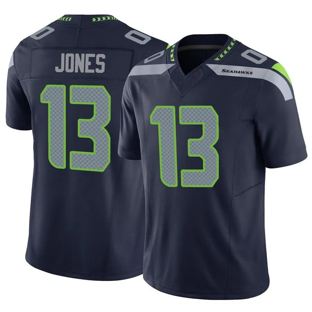 S.Seahawks #13 Ernest Jones IV Player Navy Limited Vapor F.U.S.E. Home Game ROCER Stitched Jerseys