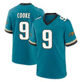J.Jaguars #9 Logan Cooke Player Teal Prowler Throwback Limited Home Game ROCER Stitched Jerseys