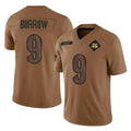 C.Bengals #9 Joe Burrow Player Brown Salute to Service Limited ROCER Stitched Jerseys