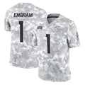 D.Broncos #1 Evan Engram Player Arctic Camo Salute To Service Limited ROCER Stitched Jerseys