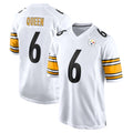 P.Steelers #6 Patrick Queen Player White Home Game ROCER Stitched Jerseys