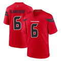 H.Texans #6 Reed Blankenship Player Red Alternate Home Game ROCER Stitched Jerseys