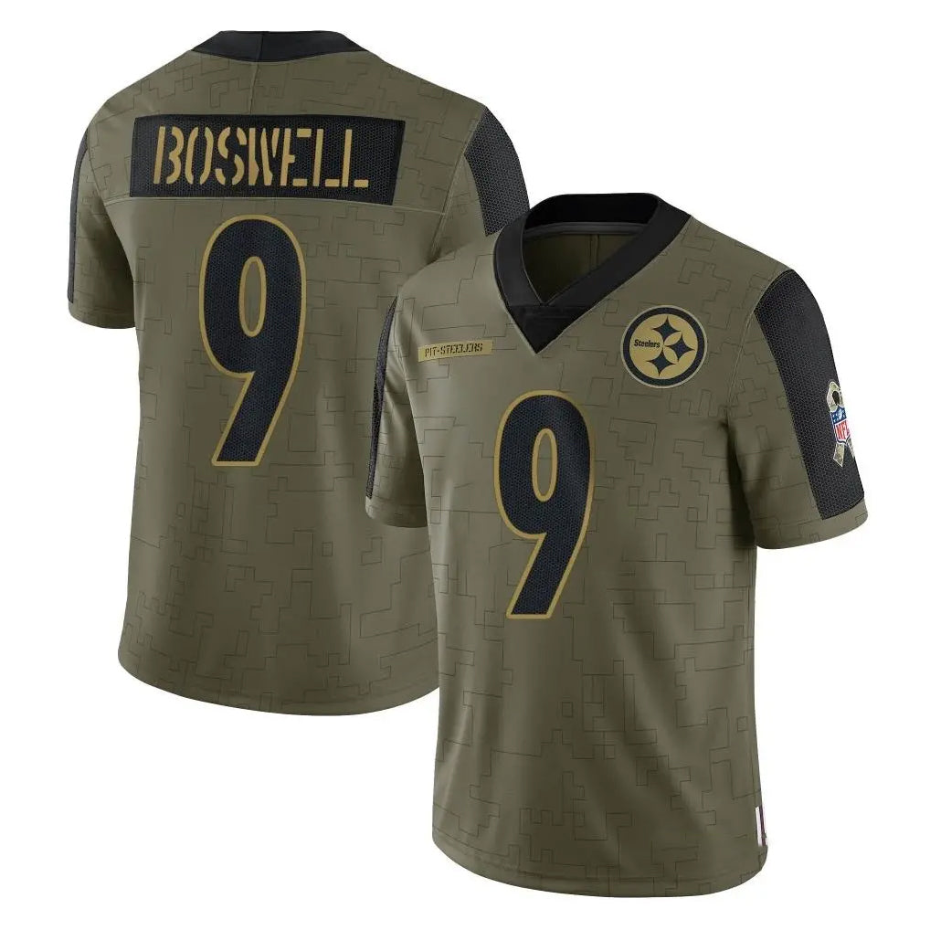 P.Steelers #9 Chris Boswell Player Olive Salute To Service Limited Game ROCER Stitched Jerseys
