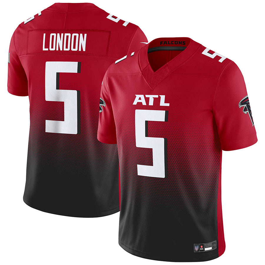 A.Falcons #5 Drake London Player Red Vapor F.U.S.E. Limited ROCER Stitched Jerseys