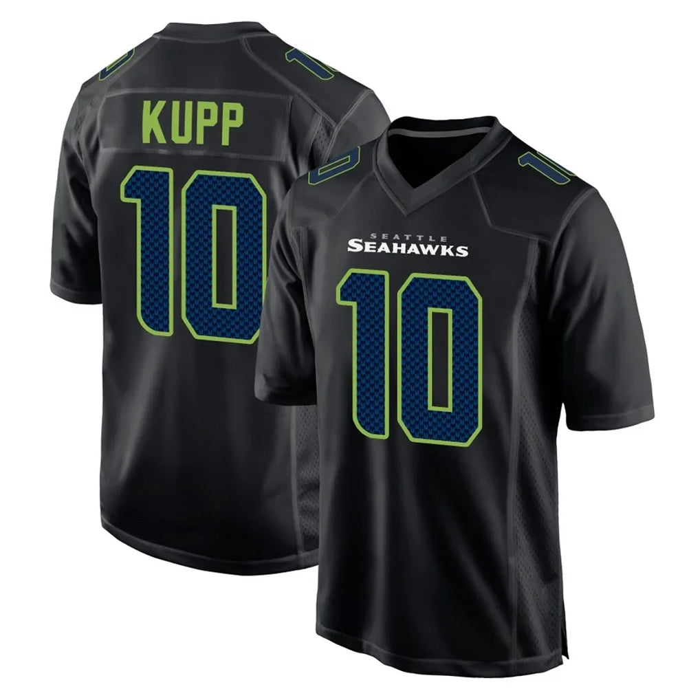 S.Seahawks #10 Cooper Kupp Player Black Limited Fashion Home Game ROCER Stitched Jerseys