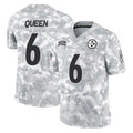P.Steelers #6 Patrick Queen Player Arctic Camo Limited Salute To Service Home Game ROCER Stitched Jerseys