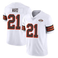 C.Browns #21 Denzel Ward Player White Limited  Vapor 1946 Collection Alternate Game ROCER Stitched Jerseys