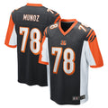 C.Bengals #78 Anthony Munoz Player Black Alternate Home Game ROCER Stitched Jerseys