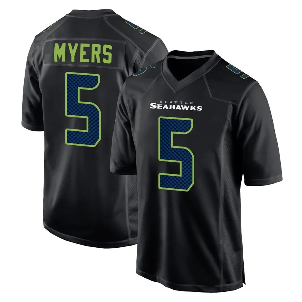 S.Seahawks #5 Jason Myers Player Black Limited Fashion Home Game ROCER Stitched Jerseys
