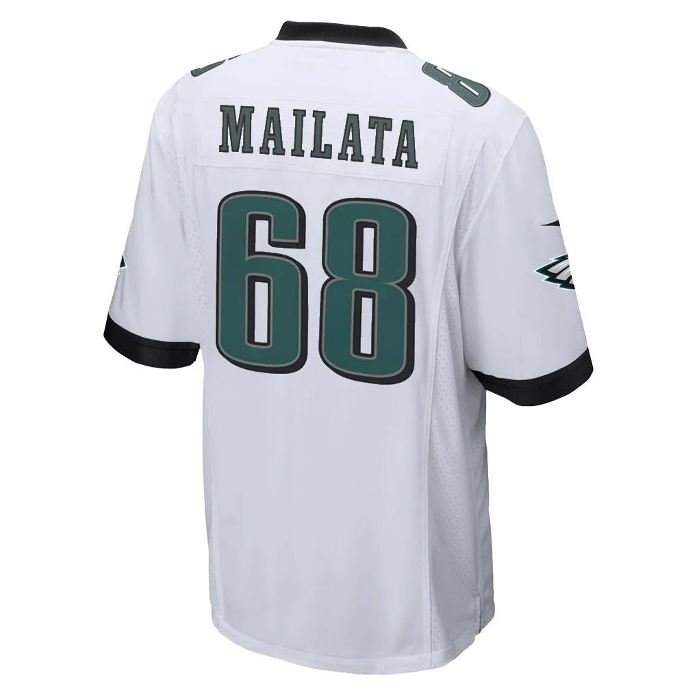 P.Eagles #68 Jordan Mailata Player White Home Game ROCER Stitched Jerseys