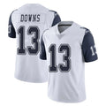 D.Cowboys #13 Caleb Downs Player White-Navy Limited Color Rush Vapor Untouchable Home Game ROCER Stitched Jerseys