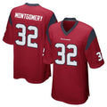 H.Texans #32 David Montgomery Player Red Home Game ROCER Stitched Jerseys