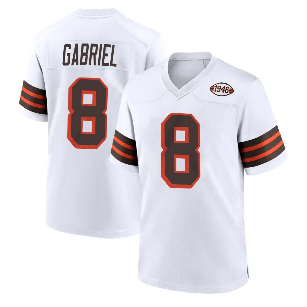 C.Browns #8 Dillon Gabriel Player White Alternate Home Game ROCER Stitched Jerseys