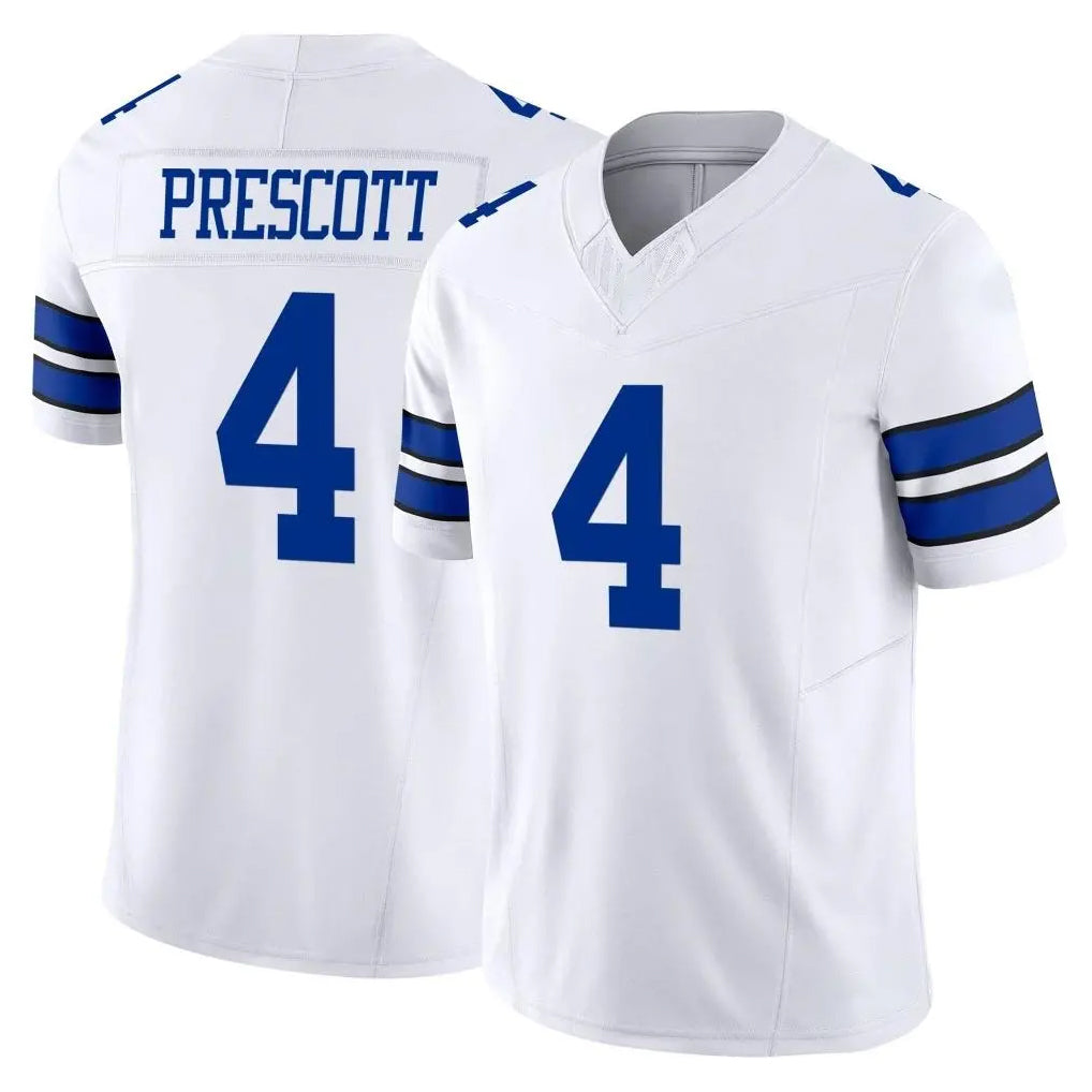 D.Cowboys #4 Dak Prescott Player White Limited Vapor F.U.S.E. Home Game ROCER Stitched Jerseys