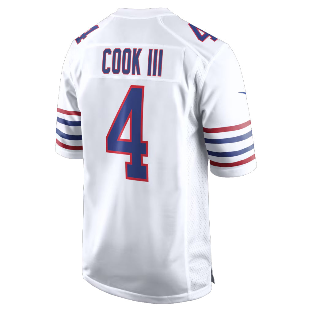 B.Bills #4 James Cook III Player White Alternate Game ROCER Stitched Jerseys