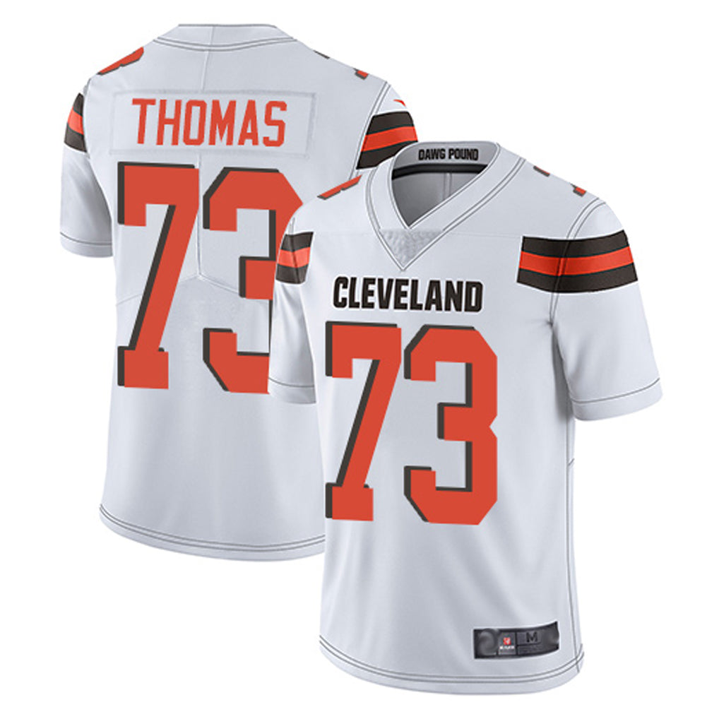 C.Browns #73 Joe Thomas Player White Vapor Limited Home Game ROCER Stitched Jerseys