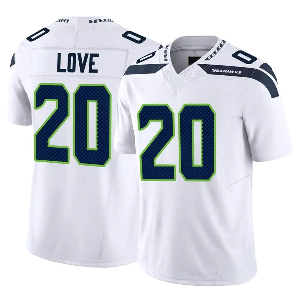 S.Seahawks #20 Julian Love Player White Limited Vapor F.U.S.E. Home Game ROCER Stitched Jerseys
