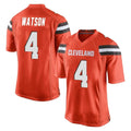 C.Browns #4 Deshaun Watson Player Orange Home Game ROCER Stitched Jerseys