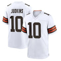 C.Browns #10 Quinshon Judkins Player White Home Game ROCER Stitched Jerseys