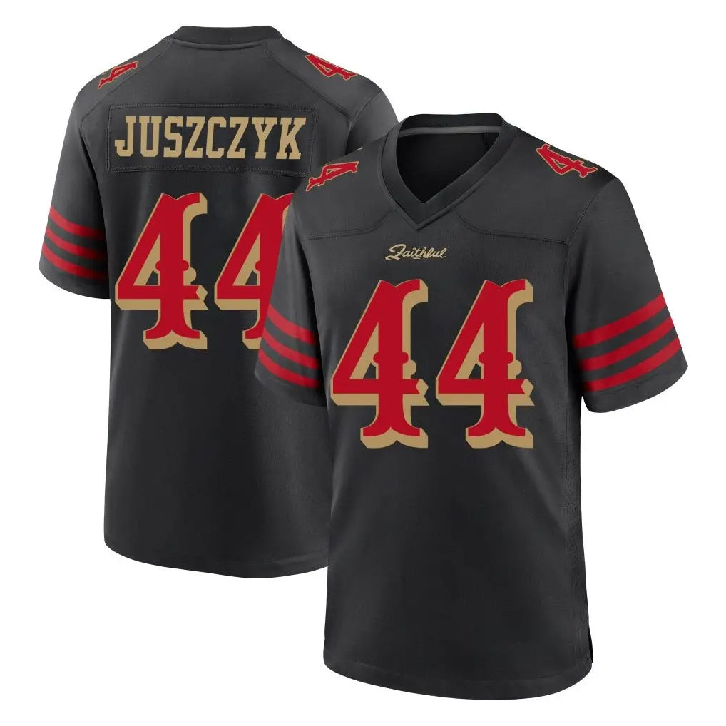 SF.49ers #44 Kyle Juszczyk Player Black Rivalries Collection Home Game ROCER Stitched Jerseys