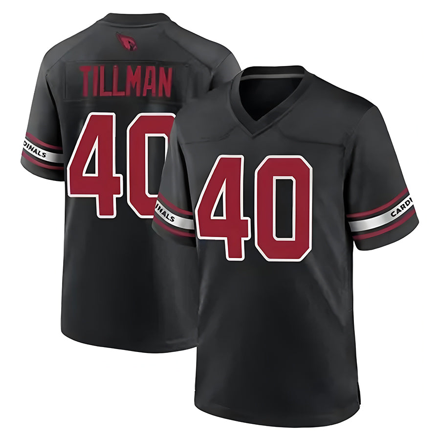 A.Cardinals #40 Pat Tillman Player Black Game ROCER Stitched Jerseys