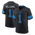 D.Lions #1 Jameson Williams Player Black Alternate Home Game ROCER Stitched Jerseys