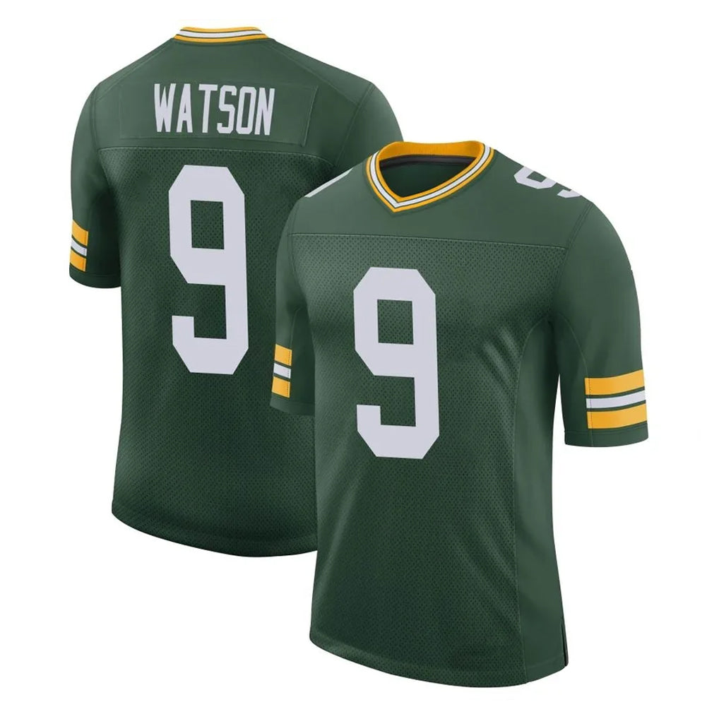 GB.Packers #9 Christian Watson Player Green Limited Classic Home Game ROCER Stitched Jerseys