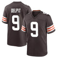 C.Browns #9 Grant Delpit Player Brown Home Game ROCER Stitched Jerseys