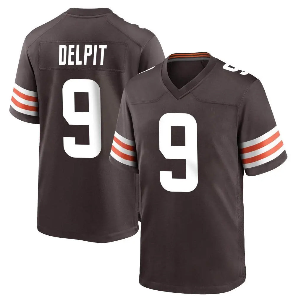 C.Browns #9 Grant Delpit Player Brown Home Game ROCER Stitched Jerseys