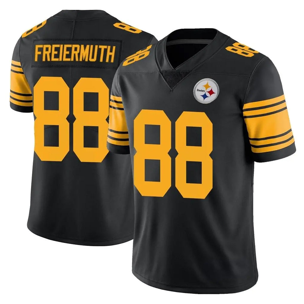 P.Steelers #88 Pat Freiermuth Player Black Limited Color Rush Home Game ROCER Stitched Jerseys