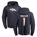 D.Broncos #1 Evan Engram Player Navy Pullover Hoodie Limited ROCER Stitched Jerseys