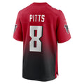 A.Falcons #8 Kyle Pitts Sr. Player Red Home Game ROCER Stitched Jerseys