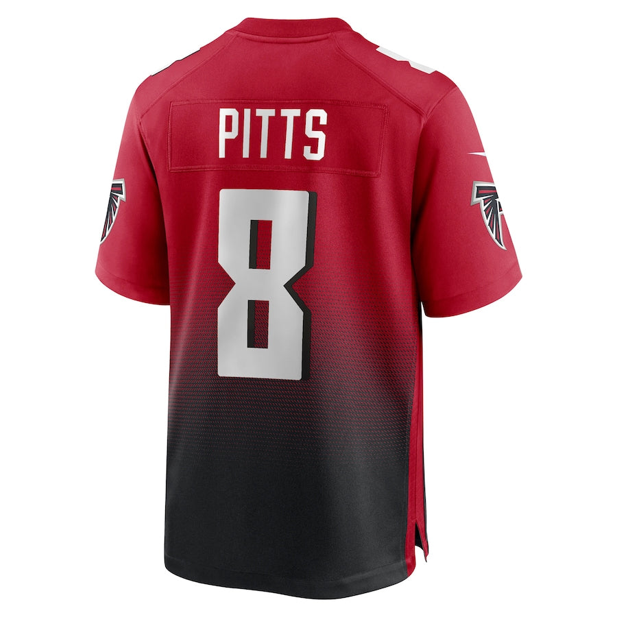 A.Falcons #8 Kyle Pitts Sr. Player Red Home Game ROCER Stitched Jerseys
