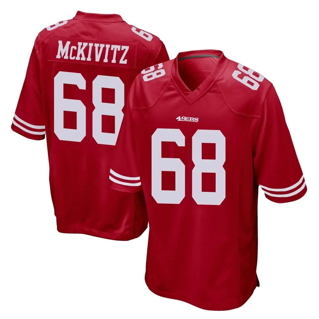 SF.49ers #68 Colton McKivitz Player Red Home Game ROCER Stitched Jerseys