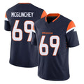 D.Broncos #69 Mike McGlinchey Player Navy Limited Vapor F.U.S.E. Home Game ROCER Stitched Jerseys