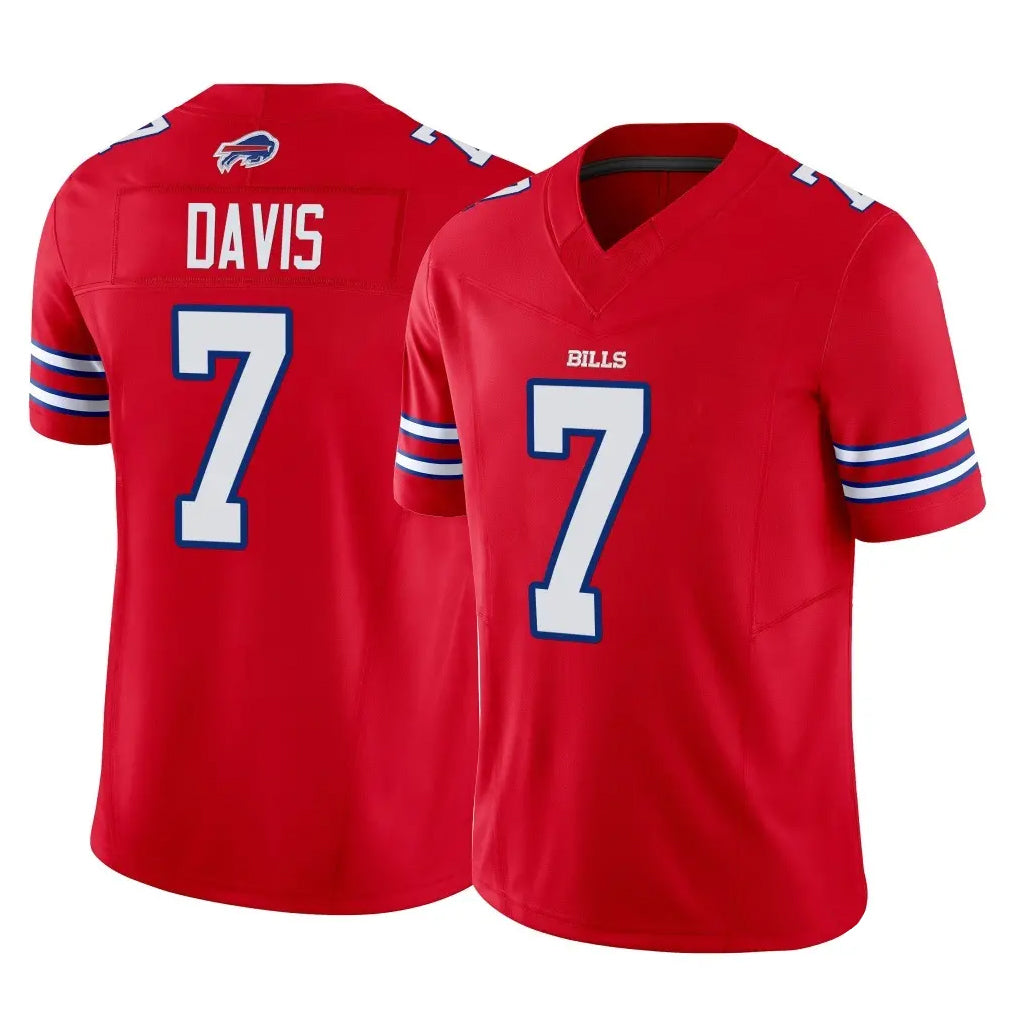 B.Bills #7 Ray Davis Player Red Vapor F.U.S.E. Limited ROCER Stitched Jerseys