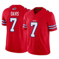B.Bills #7 Ray Davis Player Red Vapor F.U.S.E. Limited ROCER Stitched Jerseys