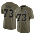D.Cowboys #73 Tyler Smith Player Olive Salute to Service Limited Game ROCER Stitched Jerseys