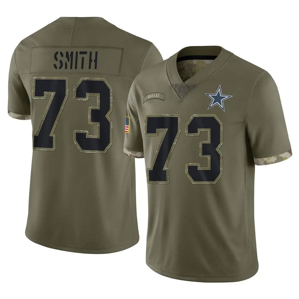 D.Cowboys #73 Tyler Smith Player Olive Salute to Service Limited Game ROCER Stitched Jerseys