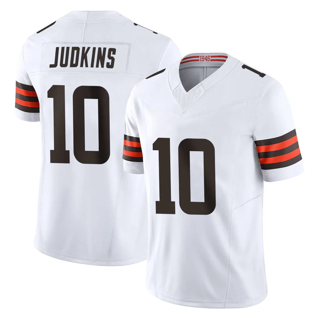 C.Browns #10 Quinshon Judkins Player White Vapor F.U.S.E. Limited Home Game ROCER Stitched Jerseys