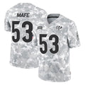 C.Bengals #53 Boye Mafe Player Arctic Camo Salute to Service Limited ROCER Stitched Jerseys