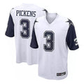 D.Cowboys #3 George Pickens Player White-Navy Home Game ROCER Stitched Jerseys